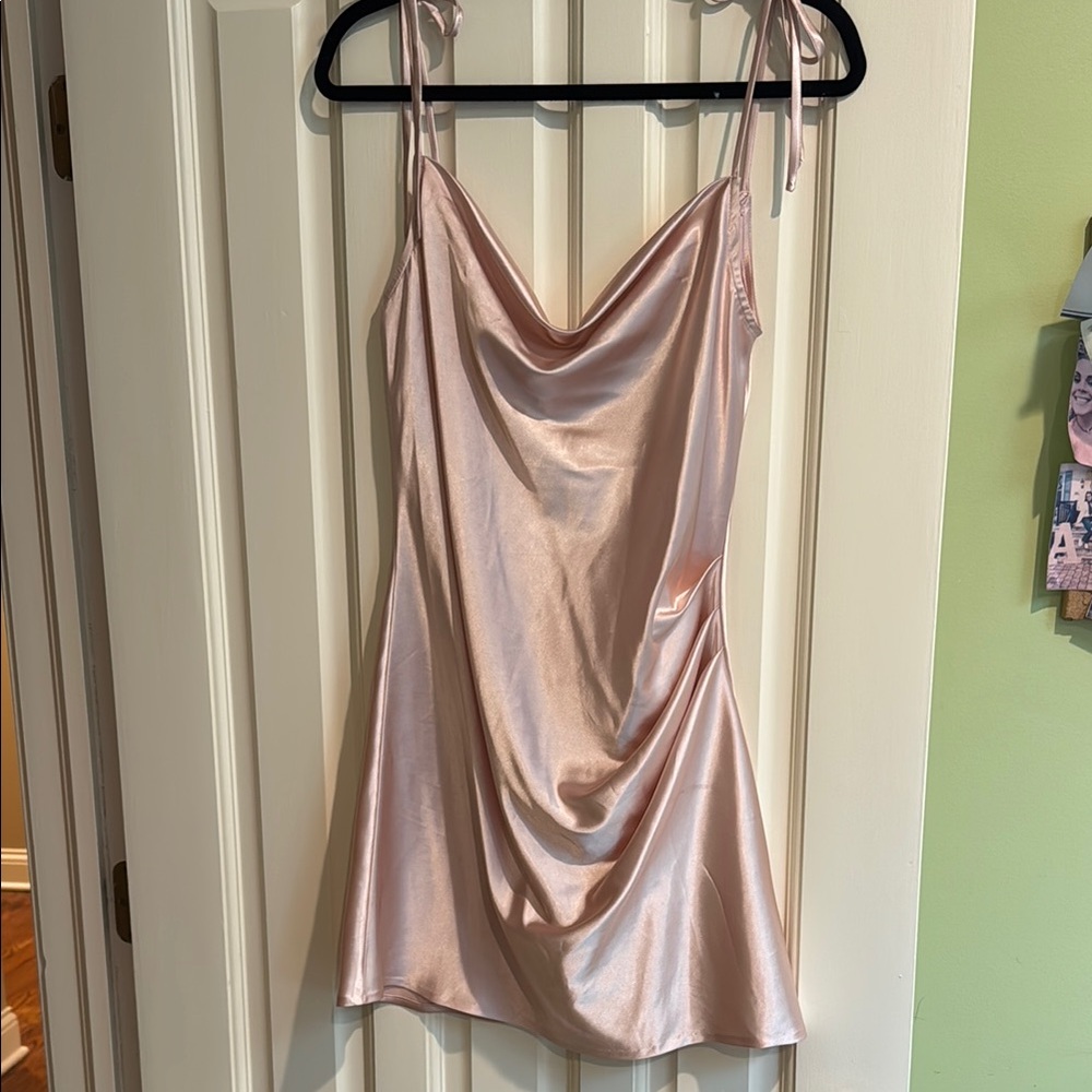 Pink Satin Dress